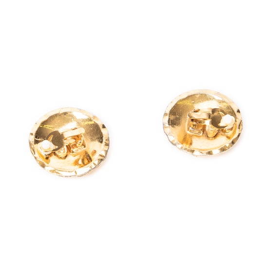 CC Quilted Round Clip On Earrings Ohrringe - Image 3