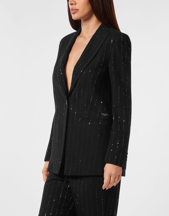 Pailletten Boyfriend Fit Blazer - Image 3