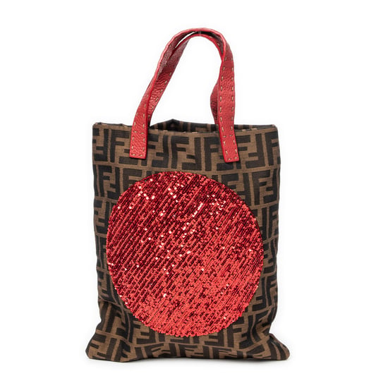 Sequins Flat Tote Handtasche - Image 1