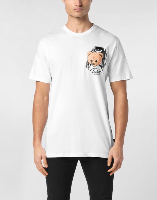 Philipp Plein T-Shirt mit Rundhalsausschnitt, Teddy-Finish - Weiß - Image 2