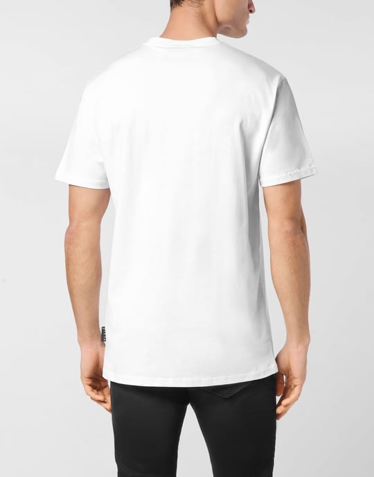 Philipp Plein T-Shirt mit Rundhalsausschnitt, Teddy-Finish - Weiß - Image 3