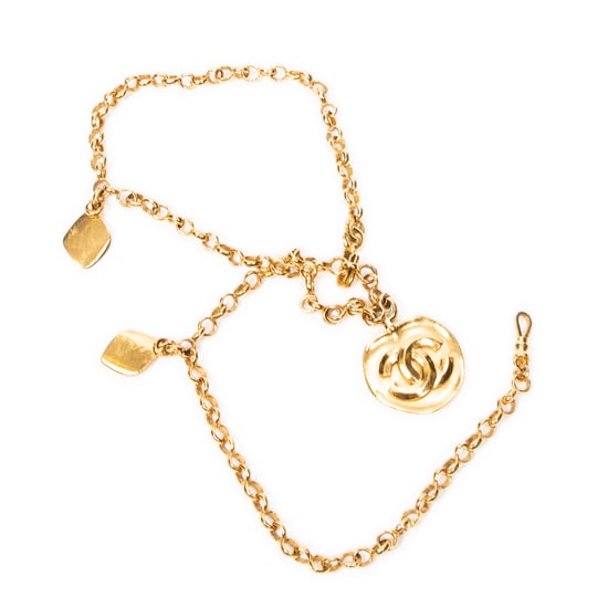 CC Medallion Pendant Chain Necklace Halskette - Image 1