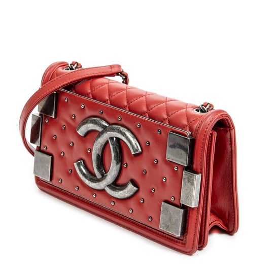 Studded Horizontal Boy Brick Flap Umhängetasche - Image 2