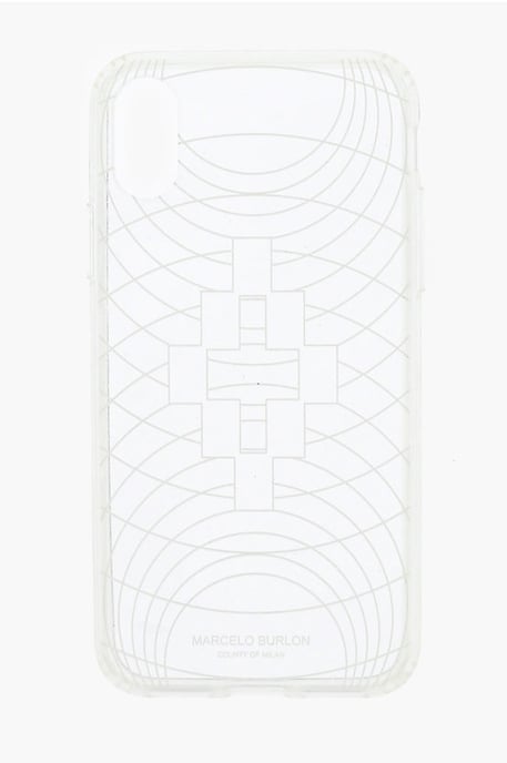 Transparente TECHNOFOLK XS iPhone-Hülle mit Prägung und Aufdruck in Weiß - Image 1