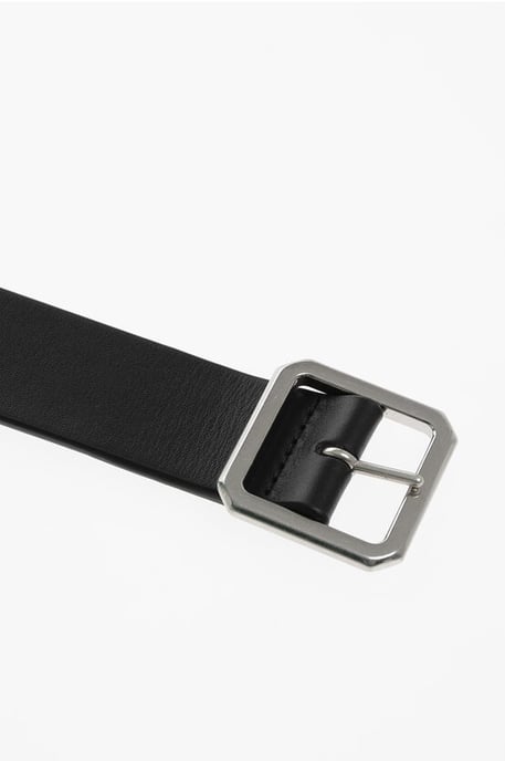 Wendbarer Ledergürtel mit Metallschnalle in Schwarz - Image 2