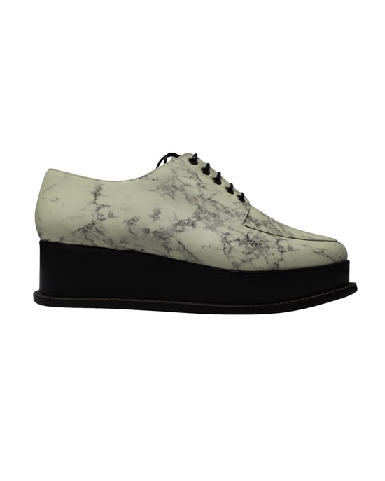 Opening Ceremony – Eleanora – Oxford-Schuhe mit Plateausohle aus Leder mit Marmormuster - Image 3