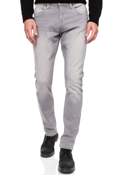 Grey Used Jeans Hose "MELVIN" Slim Fit Cotton-Stretch - Image 4