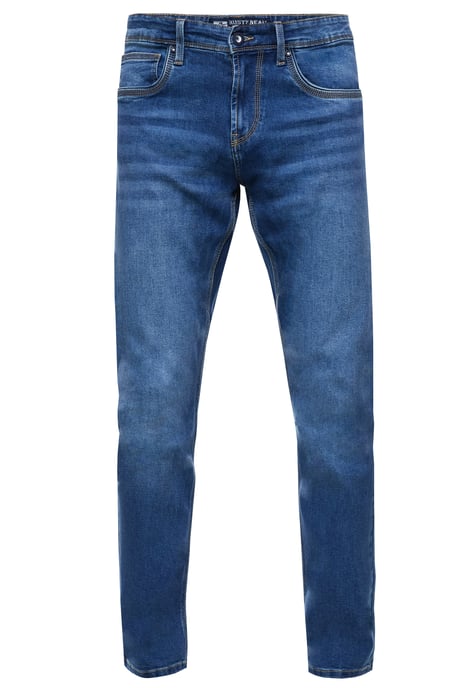 Royal Blue Used Jeans Hose "MELVIN" Slim Fit Cotton-Stretch - Image 1