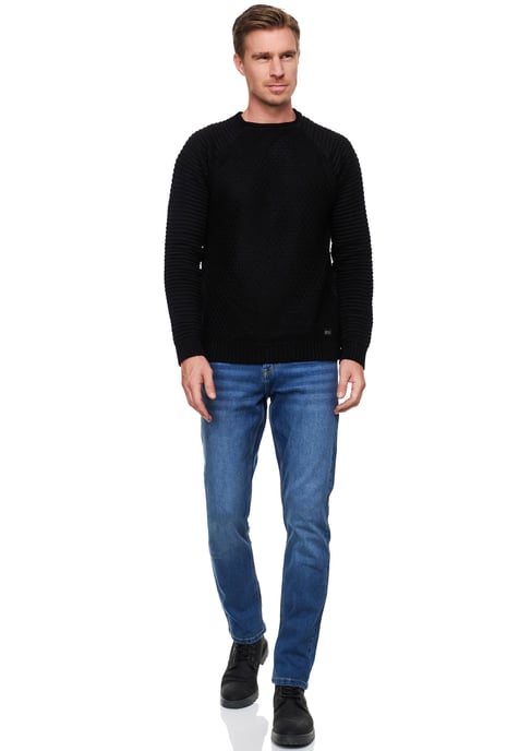 Royal Blue Used Jeans Hose "MELVIN" Slim Fit Cotton-Stretch - Image 3
