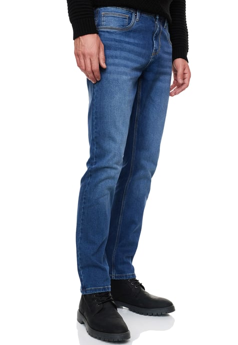 Royal Blue Used Jeans Hose "MELVIN" Slim Fit Cotton-Stretch - Image 5