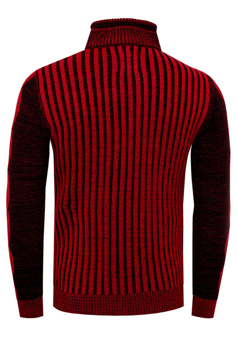 1/2 Zip Pullover im Kontrast Design - Image 2