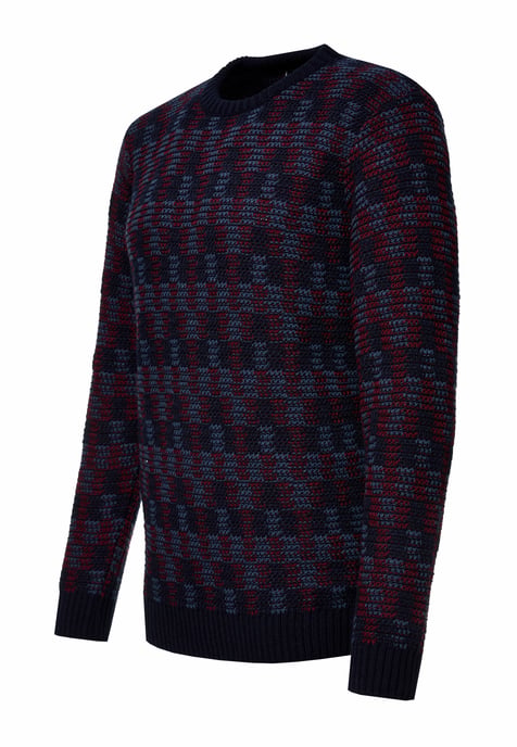 Kontrast Rundhals-Pullover - Image 2