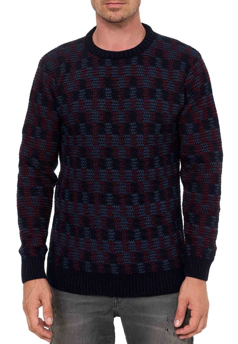 Kontrast Rundhals-Pullover - Image 4
