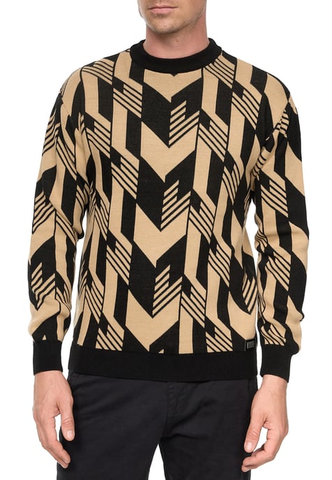 Kontrast Feinstrick Rundhals-Pullover - Image 4