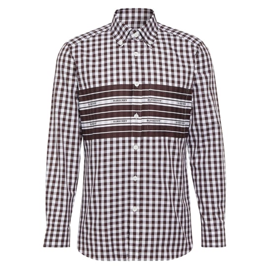 Burberry - Kariertes Hemd aus Baumwollpopeline in Dunkelburgunderrot - Image 1