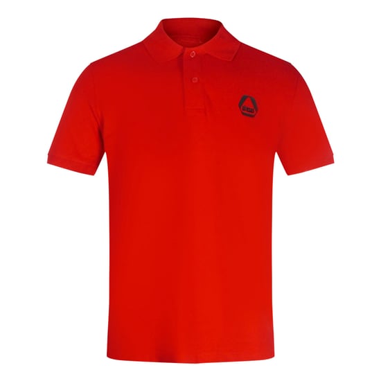Diesel - Rotes Poloshirt mit kleinem dreieckigen Logo - Image 1