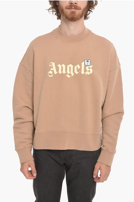 Rundhals-Sweatshirt PXP PALM aus gebürsteter Baumwolle in Beige - Image 1