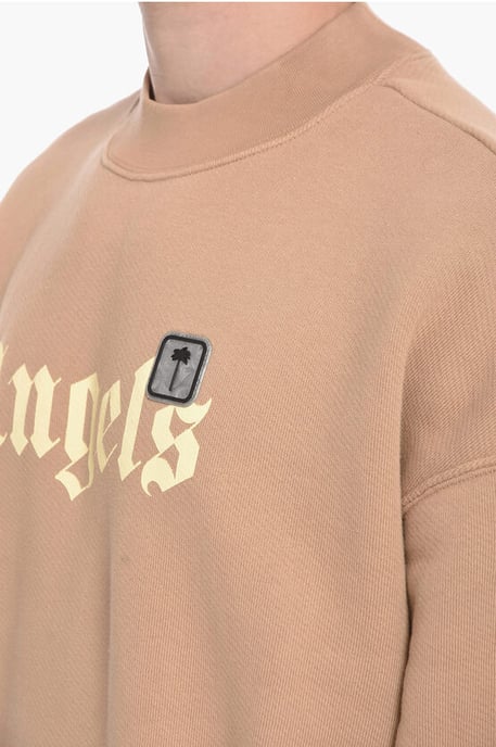 Rundhals-Sweatshirt PXP PALM aus gebürsteter Baumwolle in Beige - Image 3