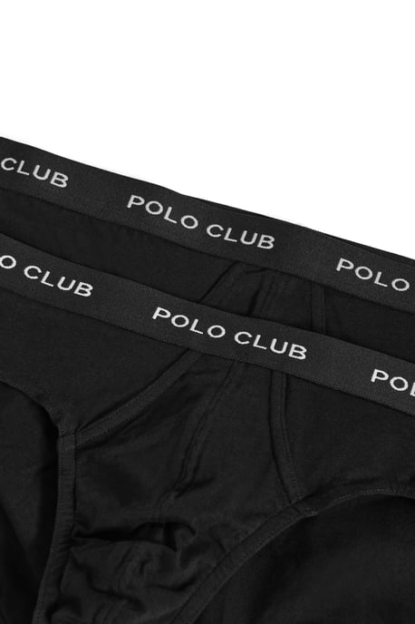 Slips im Zweierpack schwarz mit Polo Club Logo-Detail - Image 2