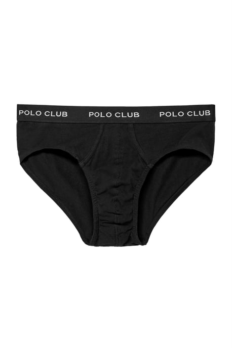 Slips im Dreierpack schwarz, grau und marineblau mit Polo Club Logo-Detail - Image 3
