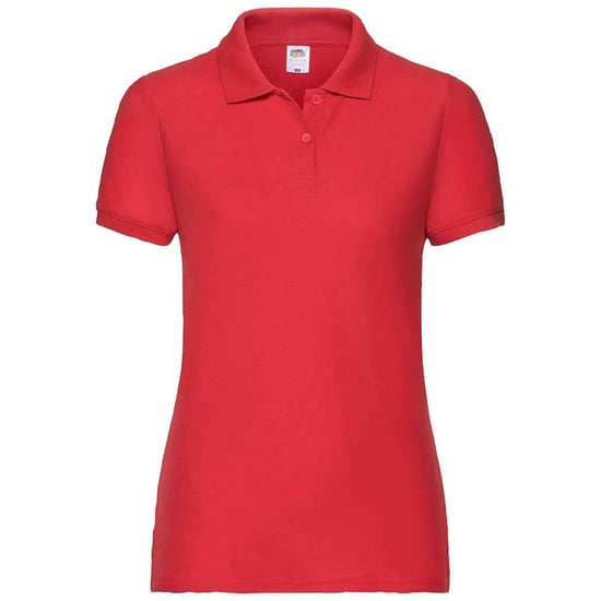 Fruit of the Loom Damen Poloshirt Lady Fit Piqué (Rot) - Image 1