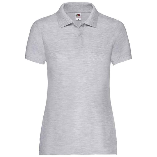 Fruit of the Loom Damen Poloshirt Lady Fit Piqué (Grau meliert) - Image 1