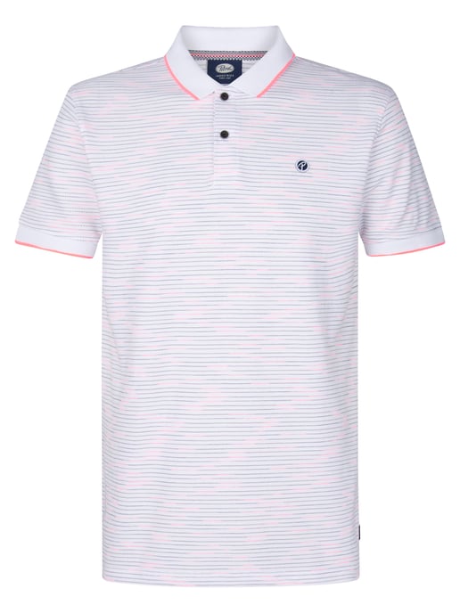 Petrol Industries - Poloshirt mit All-over Muster Drift Herren - Weiß - Image 1