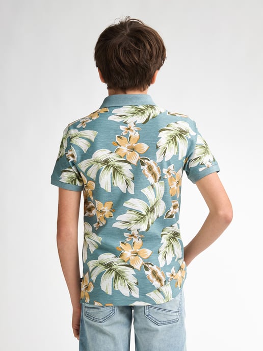 Petrol Industries - Poloshirt mit All-over Muster Pier  Jungen -  Blau - Image 4