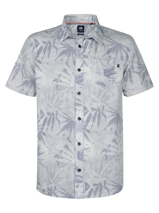Petrol Industries - Hemd mit Allover-Muster Seafoamview Herren - Blau - Image 1