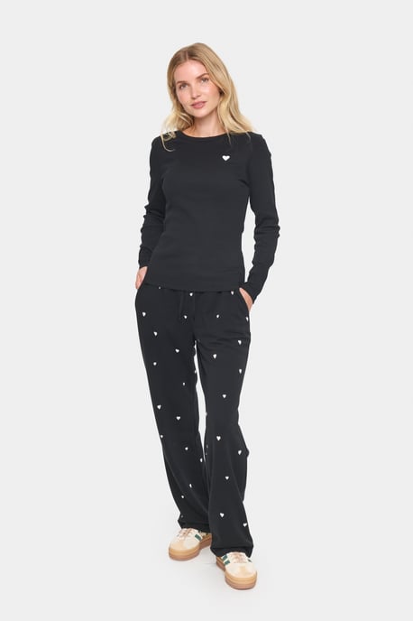 Langarm-Bluse Fitted black - Image 1