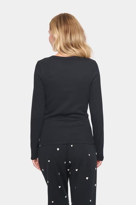 Langarm-Bluse Fitted black - Image 3