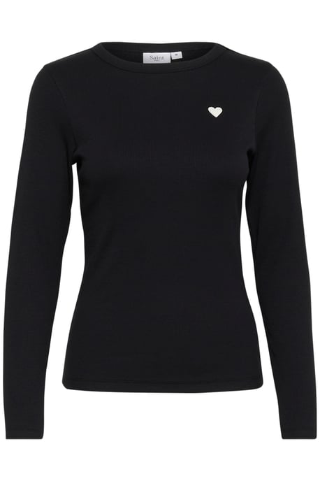 Langarm-Bluse Fitted black - Image 4