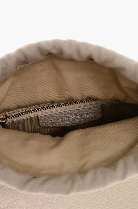 MM11 Umhängetasche 5A aus strukturiertem Leder mit Canvas-Detail in Pink - Image 4