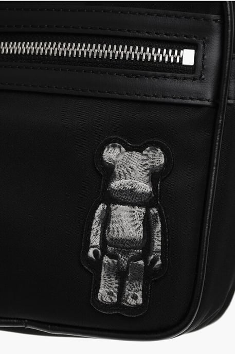 BEARBRICK Umhängetasche aus Nylon mit Lederbesatz in Schwarz - Image 4