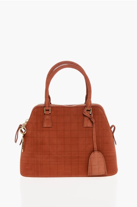 MM11 5AC-Tasche aus recyceltem Wildleder in Rot - Image 1