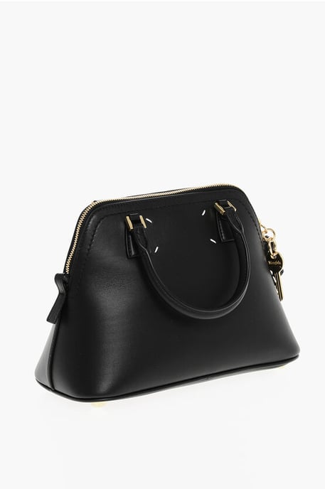 MM11 Leder 5AC Handtasche mit abnehmbarem Schultergurt in Schwarz - Image 2