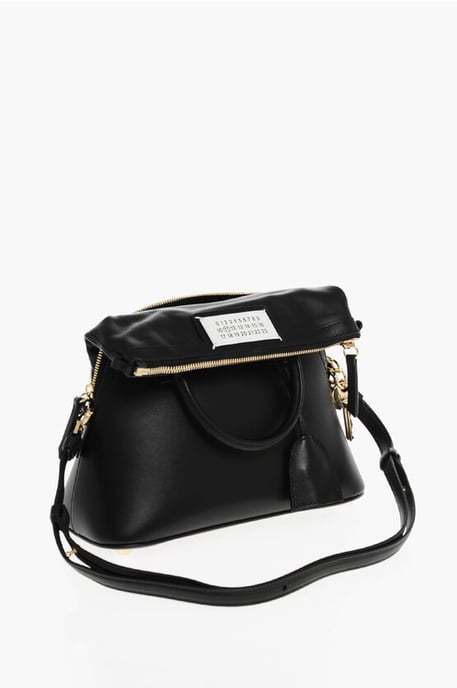 MM11 Leder 5AC Handtasche mit abnehmbarem Schultergurt in Schwarz - Image 3