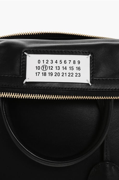 MM11 Leder 5AC Handtasche mit abnehmbarem Schultergurt in Schwarz - Image 4