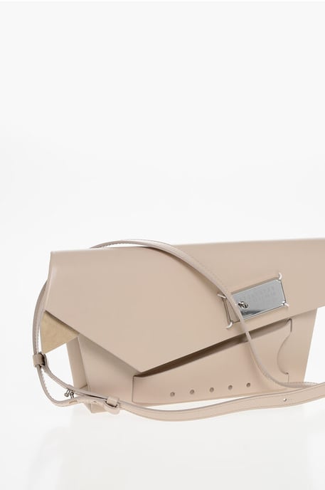 MM11 SNATCHED Clutch aus Saffiano-Leder mit Clipverschluss in Pink - Image 3