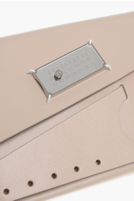 MM11 SNATCHED Clutch aus Saffiano-Leder mit Clipverschluss in Pink - Image 4