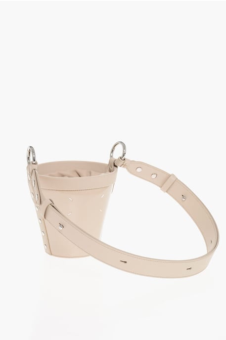 Bucket Bag aus Lackleder mit verstellbarem Schultergurt in Pink - Image 2