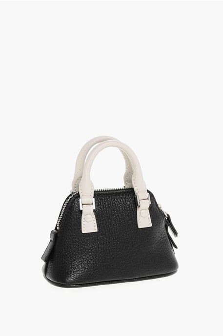 MM11 Zweifarbige 5AC Minitasche aus Leder in Schwarz und Weiß - Image 2
