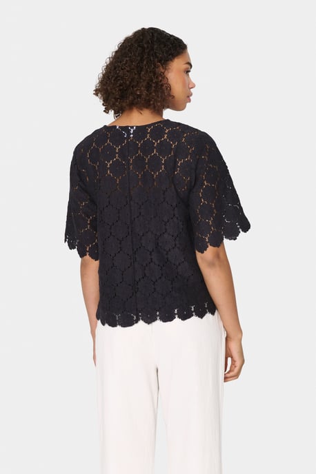 Bluse mit kurzen Ärmeln, lockerer Schnitt black - Image 3