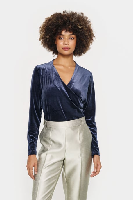 Langarm-Bluse Fitted blue - Image 2