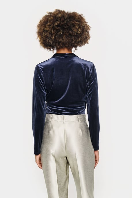 Langarm-Bluse Fitted blue - Image 3