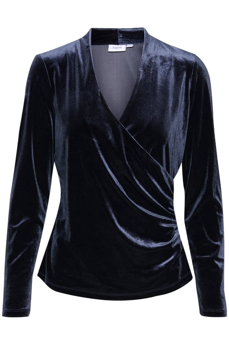 Langarm-Bluse Fitted blue - Image 4
