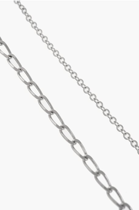 MM6 Pins mit Sicherheitsnadeln und Kettendesign in Silber - Image 4