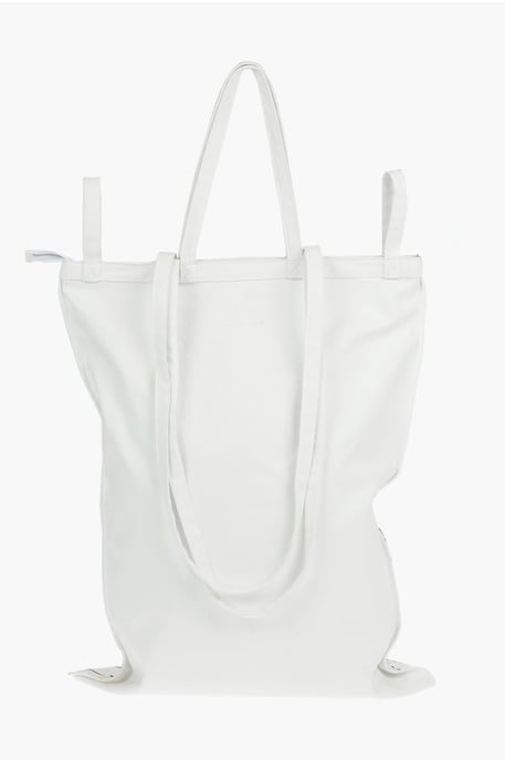 MM6 Maxi-Tragetasche aus Canvas mit Farbspritzer-Print und Logo in Weiß - Image 2