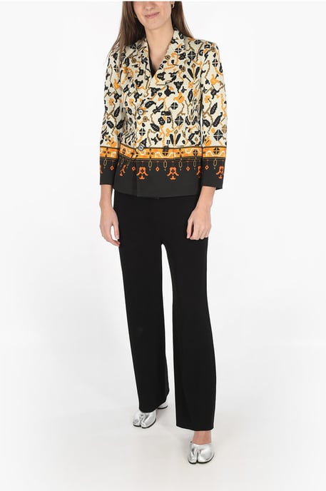 MM0 Zweireihiger Blazer mit geometrischem Muster in Multicolor - Image 4