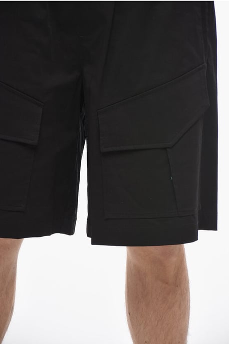 Baggy Fit JORDAN Cargo-Shorts mit Klapptaschen in Schwarz - Image 3